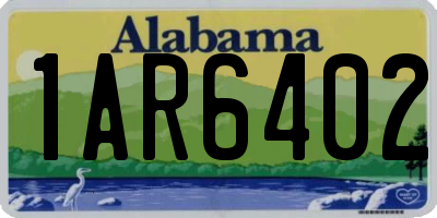 AL license plate 1AR6402
