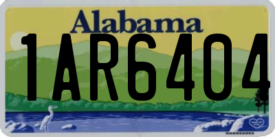 AL license plate 1AR6404