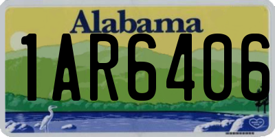 AL license plate 1AR6406
