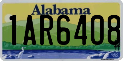 AL license plate 1AR6408
