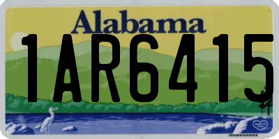 AL license plate 1AR6415