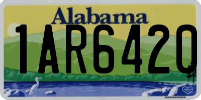 AL license plate 1AR6420