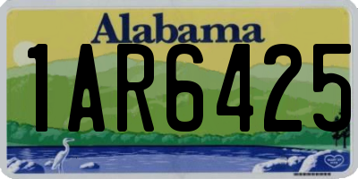 AL license plate 1AR6425