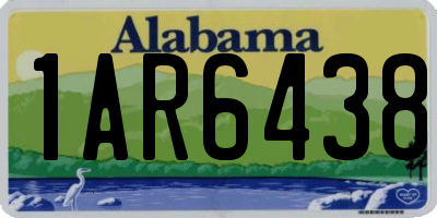 AL license plate 1AR6438