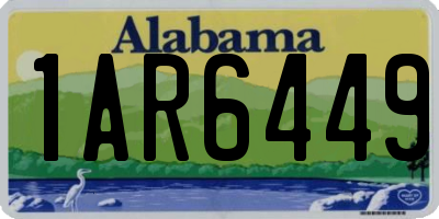 AL license plate 1AR6449