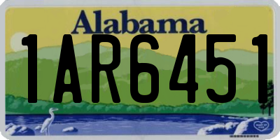 AL license plate 1AR6451