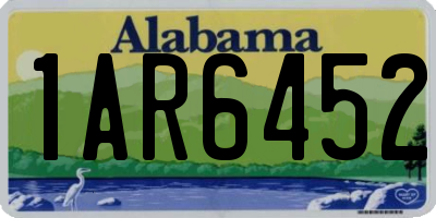 AL license plate 1AR6452