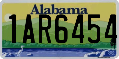 AL license plate 1AR6454
