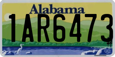 AL license plate 1AR6473