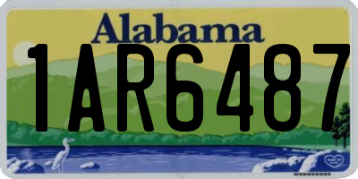 AL license plate 1AR6487
