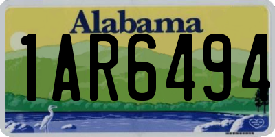 AL license plate 1AR6494
