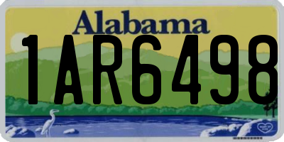 AL license plate 1AR6498