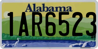 AL license plate 1AR6523