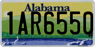 AL license plate 1AR6550