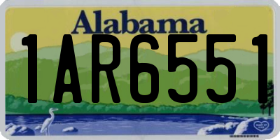 AL license plate 1AR6551