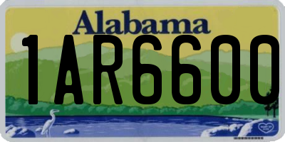 AL license plate 1AR6600