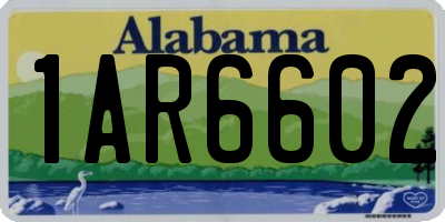 AL license plate 1AR6602