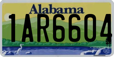 AL license plate 1AR6604