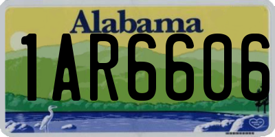 AL license plate 1AR6606