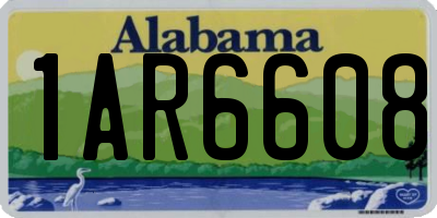 AL license plate 1AR6608