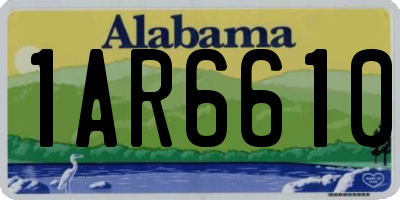 AL license plate 1AR6610