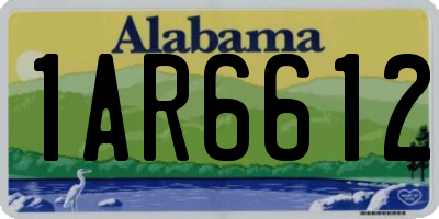 AL license plate 1AR6612