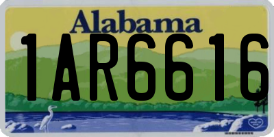 AL license plate 1AR6616