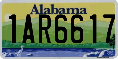 AL license plate 1AR6617