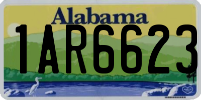 AL license plate 1AR6623