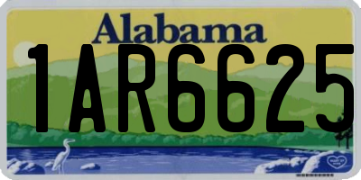 AL license plate 1AR6625