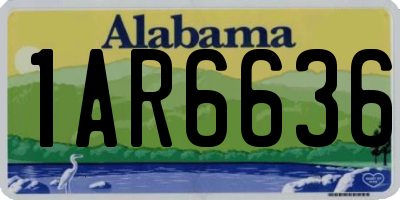 AL license plate 1AR6636