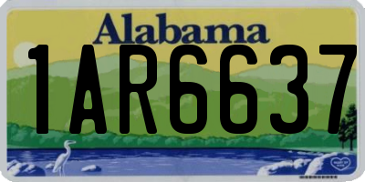 AL license plate 1AR6637