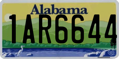 AL license plate 1AR6644