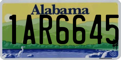 AL license plate 1AR6645