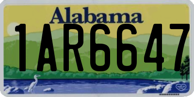 AL license plate 1AR6647