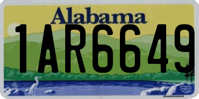 AL license plate 1AR6649