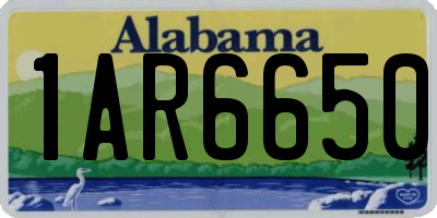 AL license plate 1AR6650