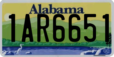 AL license plate 1AR6651
