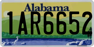 AL license plate 1AR6652