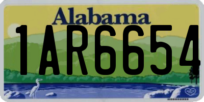 AL license plate 1AR6654