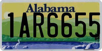 AL license plate 1AR6655