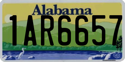 AL license plate 1AR6657