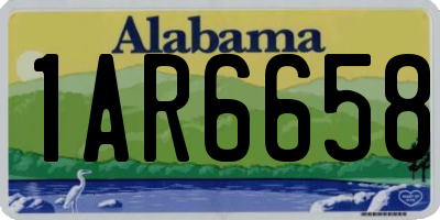 AL license plate 1AR6658