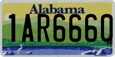 AL license plate 1AR6660