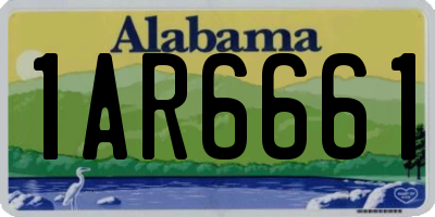 AL license plate 1AR6661