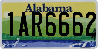 AL license plate 1AR6662