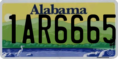 AL license plate 1AR6665