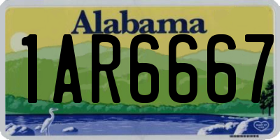 AL license plate 1AR6667