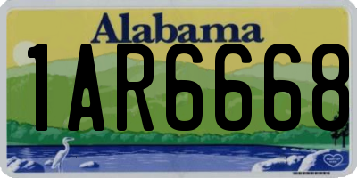 AL license plate 1AR6668