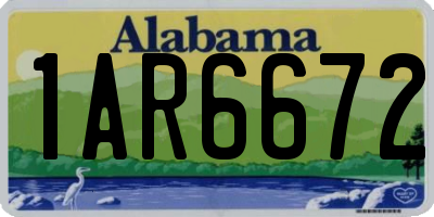 AL license plate 1AR6672